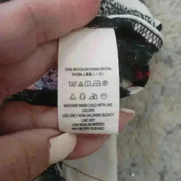 Free People Womens Drift Away Black Print Cold Shoulder Tunic Dress/ Top S - Picture 11 of 15